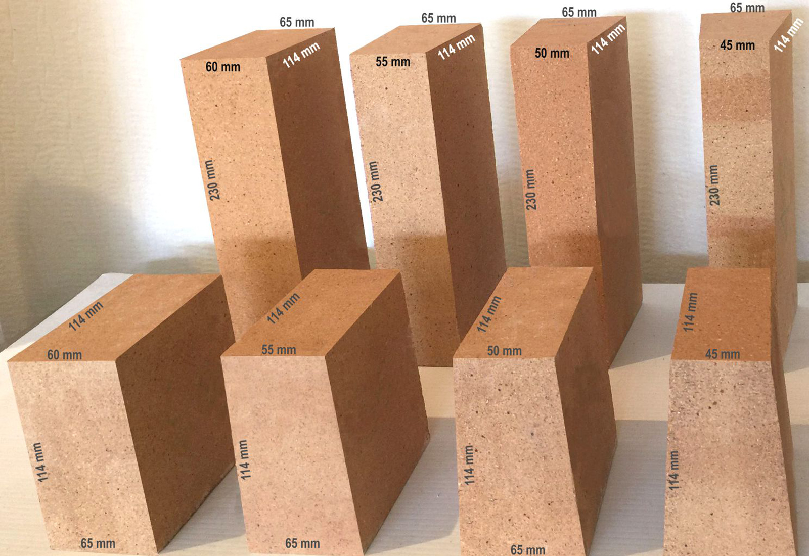 Different Fire Brick Dimensions