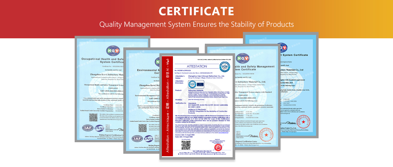 Kerui International Certificates